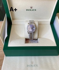 Alternative view of Rolex-Datejust 278384 Ladies 31mm Jubilee Diamonds Stainless Steel/Steel Aubergine Dial Roman Markers A+F A2236 Automatic