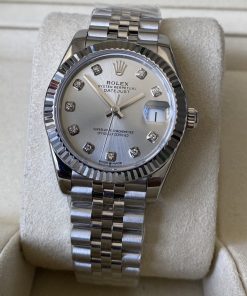 Rolex-Datejust 278274 Ladies 31mm Jubilee Stainless Steel/Steel Silver Dial Diamonds Markers A+F A2236 Automatic