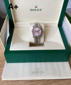 Alternative view of Rolex-Datejust 278274 Ladies 31mm Jubilee Stainless Steel/Steel Sundust Pink Dial Diamonds Markers A+F A2236 Automatic