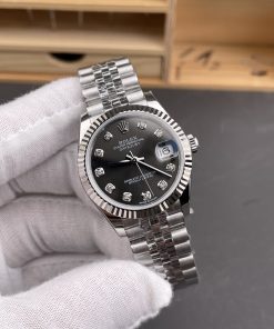 Alternative view of Rolex-Datejust 278274 Ladies 31mm Jubilee Stainless Steel/Steel Dark Grey Dial Diamonds Markers A+F A2236 Automatic