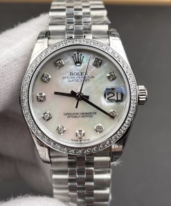 Rolex-Datejust 278274 Ladies 31mm Jubilee Stainless Steel/Steel Mother-Of-Pearl Dial Diamonds Markers A+F A2236 Automatic