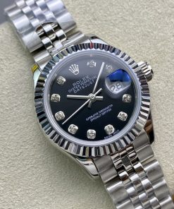 Alternative view of Rolex-Datejust 279174 Ladies 28mm Jubilee Stainless Steel/Steel Black Dial Diamonds Markers GSF A2236 Automatic