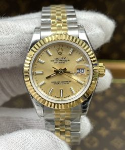 Rolex-Datejust 279173 Ladies 28mm Jubilee Stainless Steel/Yellow Gold Champagne Gold Dial Stick Markers GSF A2236 Automatic
