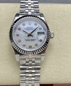 Rolex-Datejust 279174 Ladies 28mm Jubilee Stainless Steel/Steel Mother-Of-Pearl Dial Diamonds Markers GSF A2236 Automatic