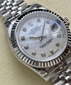 Alternative view of Rolex-Datejust 279174 Ladies 28mm Jubilee Stainless Steel/Steel Mother-Of-Pearl Dial Diamonds Markers GSF A2236 Automatic
