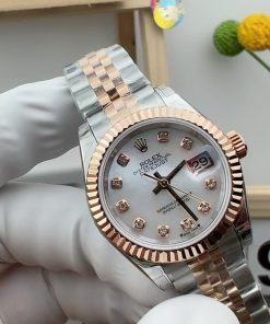 Alternative view of Rolex-Datejust 279171 Ladies 28mm Jubilee Stainless Steel/Rose Gold Mother-Of-Pearl Dial Diamonds Markers GSF A2236 Automatic