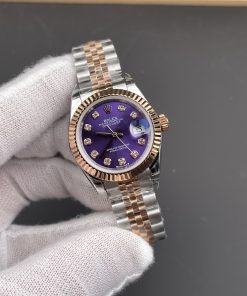 Alternative view of Rolex-Datejust 279171 Ladies 28mm Jubilee Stainless Steel/Rose Gold Aubergine Dial Diamonds Markers GSF A2236 Automatic