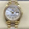 Rolex-DayDate 128348 36mm President Diamonds Yellow Gold/Yellow Gold Mother-Of-Pearl Dial Baguette Markers 8+F VR3255 Automatic