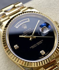 Alternative view of Rolex-DayDate 128238 36mm President Yellow Gold/Yellow Gold Black Onyx Dial Diamonds Markers 8+F VR3255 Automatic