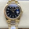 Rolex-DayDate 128238 36mm President Yellow Gold/Yellow Gold Black Dial Baguette Markers 8+F VR3255 Automatic