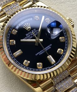 Alternative view of Rolex-DayDate 128238 36mm President Yellow Gold/Yellow Gold Black Dial Diamonds Markers 8+F VR3255 Automatic