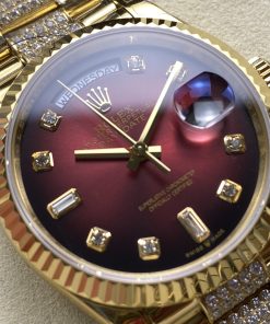 Alternative view of Rolex-DayDate 128238 36mm President Yellow Gold/Yellow Gold Black Dial Diamonds Markers 8+F VR3255 Automatic