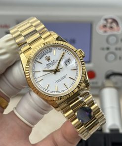 Alternative view of Rolex-DayDate 128238 36mm President Yellow Gold/Yellow Gold White Dial Stick Markers 8+F VR3255 Automatic