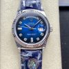 Rolex-DayDate 128238 36mm President Stainless Steel/Leather Blue Ombre Dial Diamonds Markers 8+F VR3255 Automatic
