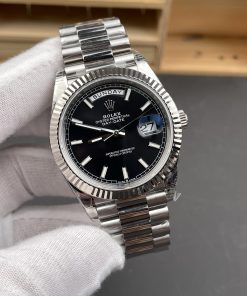 Alternative view of Rolex-DayDate 228239 40mm President Stainless Steel/Steel Black Dial Stick Markers VSF DD3255 Automatic
