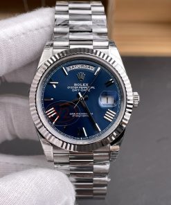 Rolex-DayDate 228239 40mm President Stainless Steel/Steel Blue Dial Roman Markers VSF DD3255 V2 Automatic(Gain Weight)