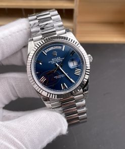 Alternative view of Rolex-DayDate 228239 40mm President Stainless Steel/Steel Blue Dial Roman Markers VSF DD3255 V2 Automatic(Gain Weight)