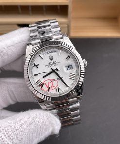 Alternative view of Rolex-DayDate 228239 40mm President Stainless Steel/Steel White Dial Roman Markers VSF DD3255 V2 Automatic(Gain Weight)