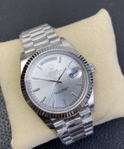 Alternative view of Rolex-DayDate 228236 40mm President Stainless Steel/Steel Silver Dial Stick Markers BPF VR3255 Automatic