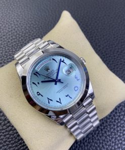 Alternative view of Rolex-DayDate 228236 40mm President Stainless Steel/Steel Middle East Ice Blue Dial Arabic Markers BPF VR3255 Automatic