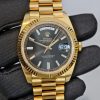 Rolex-DayDate 228238 40mm President Real 18K Yellow Gold Wrapping Black Dial Baguette Markers VR3255 Automatic(Super Customization) (Copy)