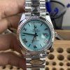 Rolex-DayDate 228236 40mm President Stainless Steel/Steel Ice Blue Dial Roman Diamonds Markers ARF VR3255 Automatic(Gain Weight)