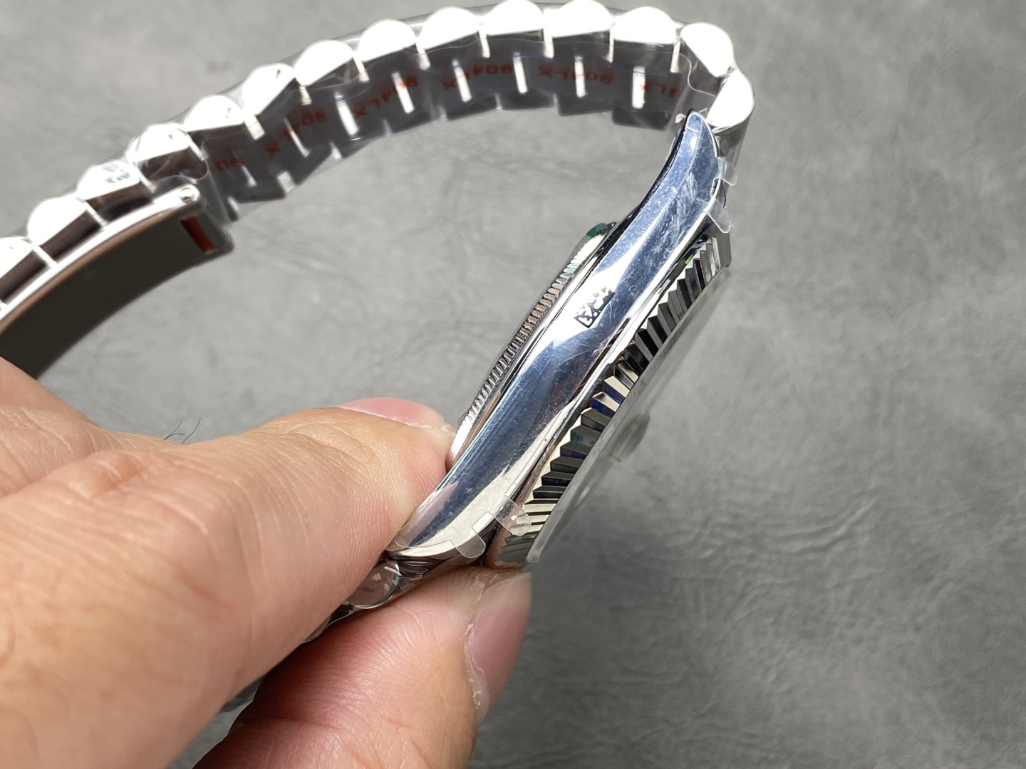 Rolex-DayDate 228236 40mm President Stainless Steel/Steel Olive Green Dial Roman Diamonds Markers GMF VR3255 Automatic(Gain Weight) - Image 5