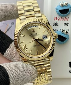 Alternative view of Rolex-DayDate 228238 40mm President Yellow Gold Champagne Gold Dial Roman Markers PPMF VR3255 Automatic(Gain Weight) Ultimate