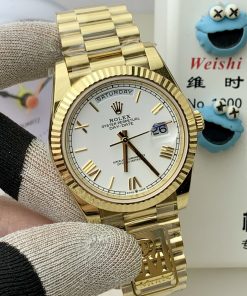 Alternative view of Rolex-DayDate 228238 40mm President Yellow Gold White Dial Roman Markers PPMF VR3255 Automatic(Gain Weight) Ultimate