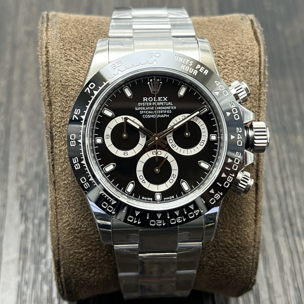 Rolex-Daytona 116500LN 40mm Black Panda Stainless Steel/Steel Black Dial Stick Markers VSF DD4130 Automatic