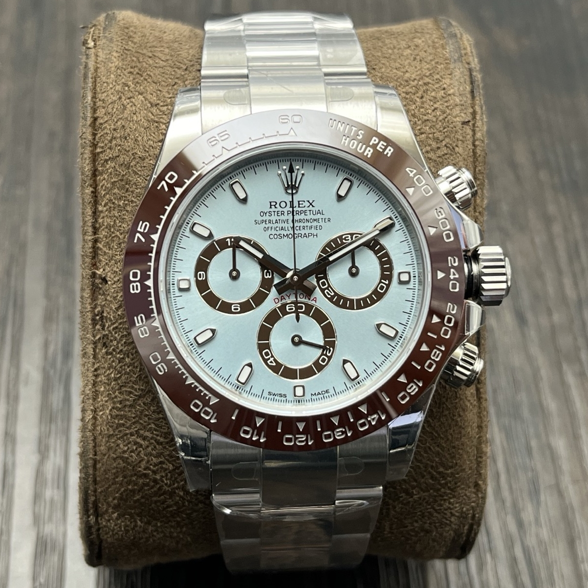 Rolex-Daytona 116506 40mm Black Panda Stainless Steel/Steel Ice Blue Dial Stick Markers VSF V2 DD4130 Automatic