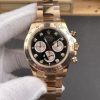 Rolex-Daytona 126505 40mm Rose Gold/Rose Gold Black/Gold Dial Diamonds Markers VSF V2 DD4131 Automatic(Gain Weight)