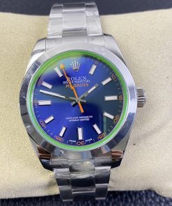 Rolex-Milgauss Z Blue 116400GV 40mm Stainless Steel/Steel Blue Dial Stick Markers ARF A3131 Automatic