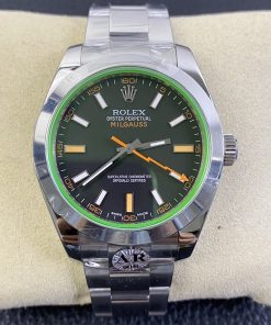 Rolex-Milgauss 116400GV 40mm Stainless Steel/Steel Black Dial Stick Markers ARF A3131 Automatic