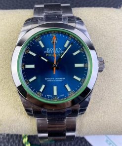 Rolex-Milgauss 116400GV 40mm Stainless Steel/Steel Blue Dial Stick Markers GSF A3131 Automatic