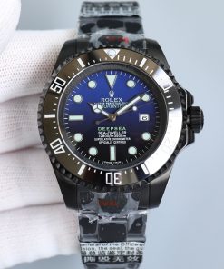 Rolex-DeepSea Dweller Pro Hunter 116660 44mm PVD/PVD Gradient Blue Dial Round Markers BLAKEN VR3135 Automatic