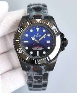 Rolex-DeepSea Dweller Pro Hunter 116660 44mm PVD/PVD Gradient Blue Dial Round Markers BLAKEN VR3135 Automatic