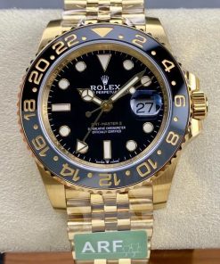 Rolex-GMT Master II 126718 GRNR 40mm Jubilee Yellow Gold/Yellow Gold Black/Grey Dial Round Markers ARF DD3285 Automatic