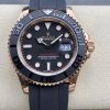 Rolex-Yacht-Master 126655 40mm Rose Gold/Rubber  Black Dial Dot Markers VSF DD3235 Automatic