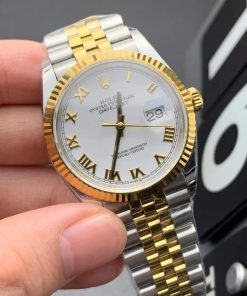Alternative view of Rolex-Datejust 126233 36mm Jubilee Yellow Gold/Steel White Dial Roman Markers ARF VR3235 Automatic