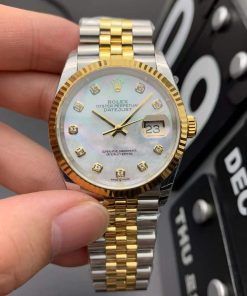 Rolex-Datejust 126233 36mm Jubilee Yellow Gold/Steel Mother-Of-Pearl Dial Diamond Markers ARF VR3235 Automatic