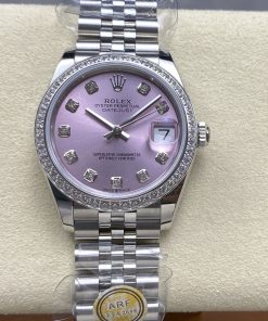 Rolex-Datejust 278384 Ladies 31mm Jubilee Diamonds Stainless Steel/Steel Sundust Pink Dial Diamonds Markers ARF A2236 Automatic