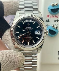 Rolex-DayDate 228239 40mm President Stainless Steel/Steel Black Dial Stick Markers VSF DD3255 V2 Automatic(Gain Weight)