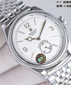 Alternative view of Rolex-1908 Perpetual 39mm Ultra thin Stainless Steel/Steel White Dial R+F Cal.7140 Automatic