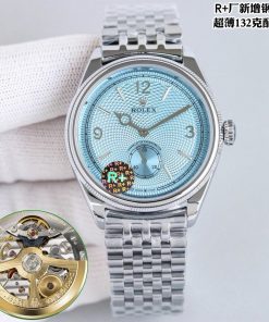 Rolex-1908 Perpetual 39mm Ultra thin Stainless Steel/Steel Ice Blue Dial R+F Cal.7140 Automatic