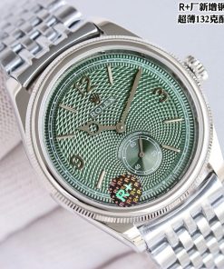 Alternative view of Rolex-1908 Perpetual 39mm Ultra thin Stainless Steel/Steel Green Dial R+F Cal.7140 Automatic