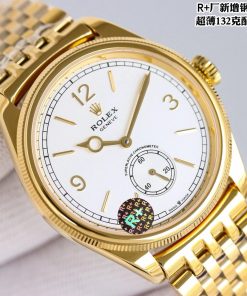 Alternative view of Rolex-1908 Perpetual 39mm Ultra thin Yellow Gold/Yellow Gold White Dial R+F Cal.7140 Automatic