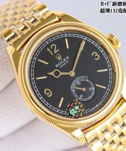 Alternative view of Rolex-1908 Perpetual 39mm Ultra thin Yellow Gold/Yellow Gold Black Dial R+F Cal.7140 Automatic