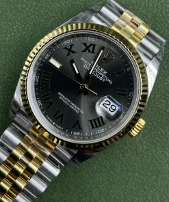 Alternative view of Rolex-Datejust 126233 36mm Jubilee Yellow Gold/Steel Grey Wimbledon Dial Roman Markers VSF DD3235 Automatic