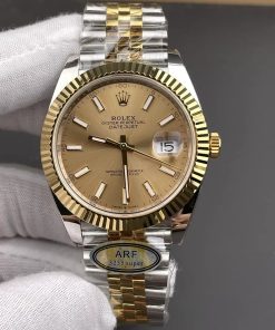 Rolex-Datejust 126333 41mm Jubilee Yellow Gold/Steel Chamepagn Dial Stick Markers ARF DD3235 Automatic(Tungsten Heavy Version)
